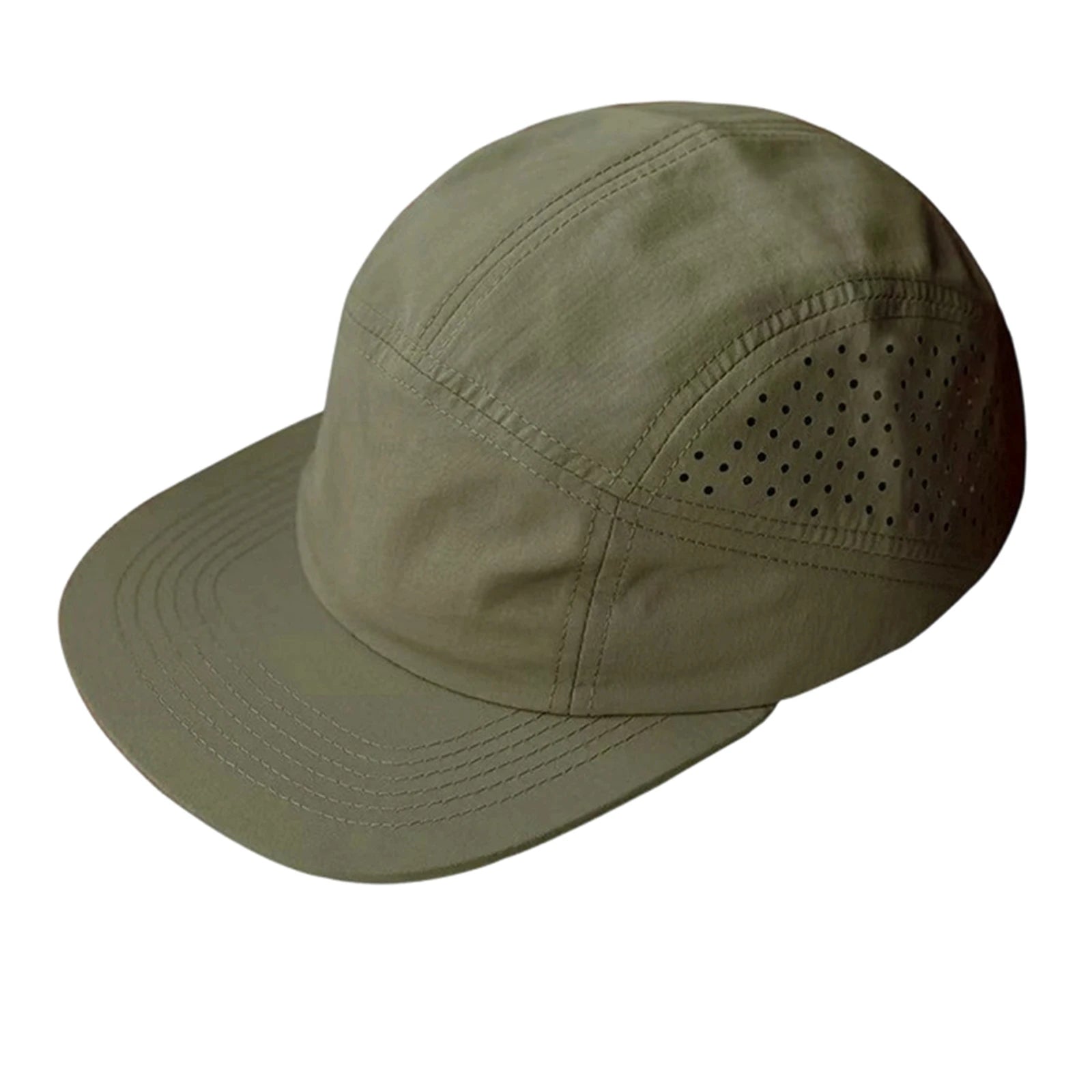 Summer Lightweight Foldable Quick Drying Sun Visor Cap for Men and Women Solid Color Outdoor Protable Hiking Running Hat Qme Army Green One Size