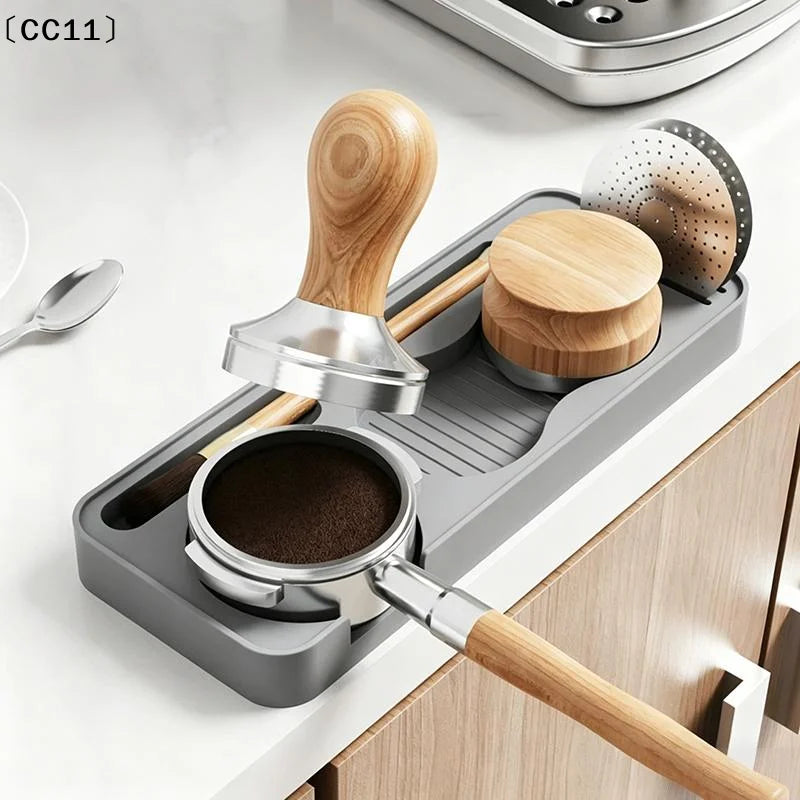 Non Slip Silicone Coffee Tamper Pad Storage Holder Espresso Tools Qme