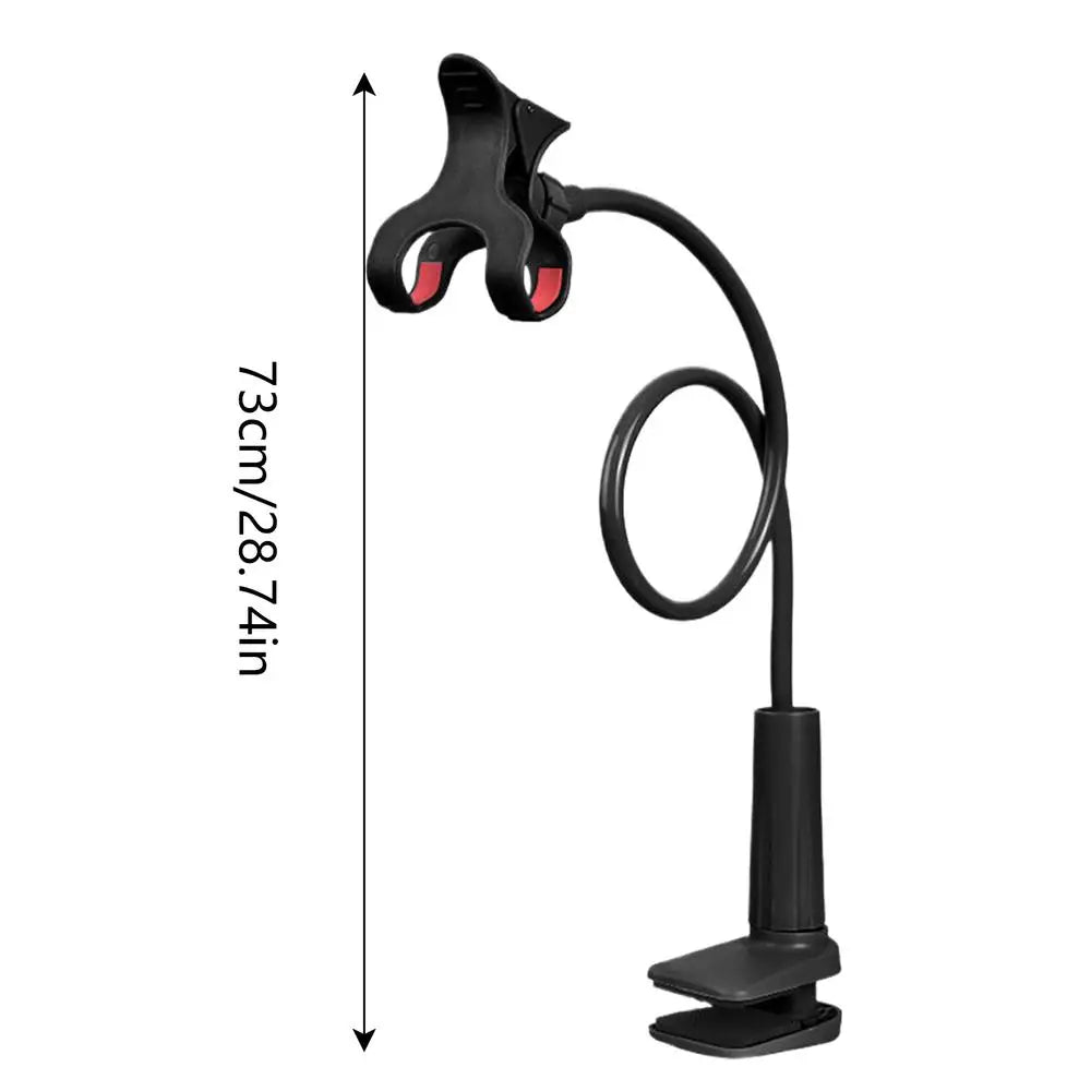 Phone Holder for Bed Lazy Phone Mount Bracket Gooseneck Phone Holder for Bed Flexible Long Arm Adjustable Clamp Clip Cell Phone Qme Red