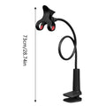 Phone Holder for Bed Lazy Phone Mount Bracket Gooseneck Phone Holder for Bed Flexible Long Arm Adjustable Clamp Clip Cell Phone Qme Red