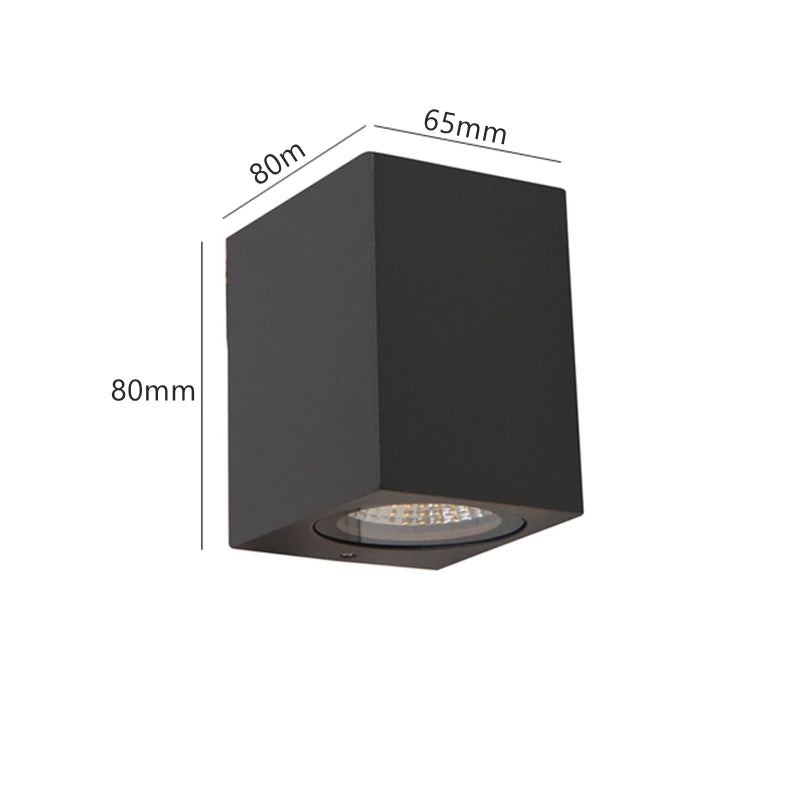 LED Outdoor Wall Light 5W 10W GU10 Up And Down Luminous Wall Lamp Waterproof Garden Exterior Villa Courtyard Porch Sconces Light Qme 2012