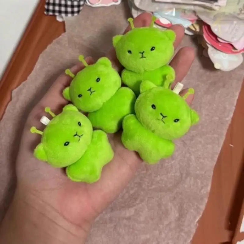 Party Alien Cat Plush Toy Cartoon Stuffed Animal Keychain Accessories Qme