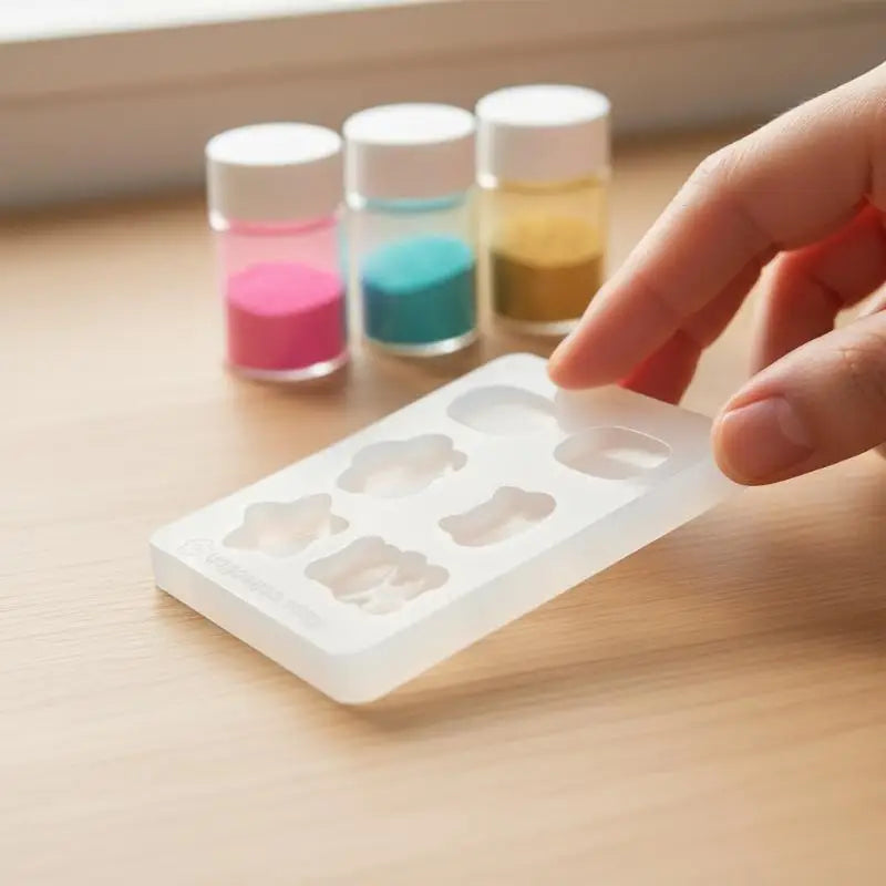 Nail Art 3D Silicone Mold Bean Card Easy Clean Reusable Resin Qme