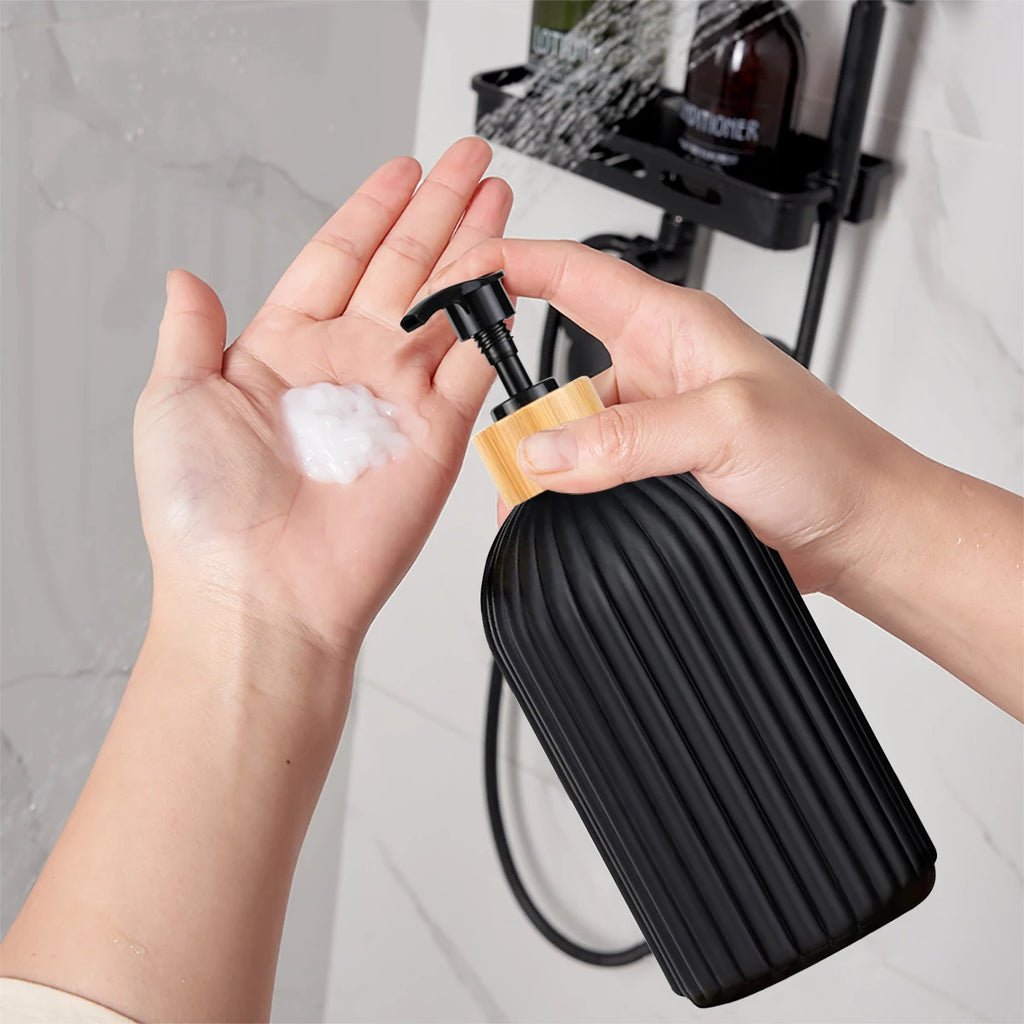 Bathroom Countertop Container Hand Soap Dispenser Cotton Ball Storage Box Toothbrush Holder Home Decoration Organizer Qme