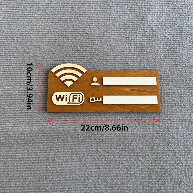 Multi-purpose Home Decor Accessory Rustic Wooden Wifi Password Sign Qme