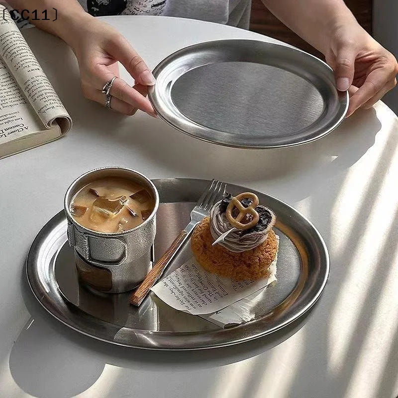 Stainless Steel Oval Fish Plates Household Food Dinner Steamed Qme