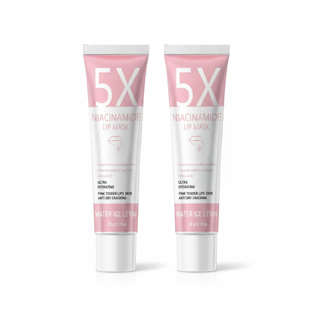 5X Niacinamide Lip Mask, Ultra Hydrating Anti-Dry Crack, with Saccharomyces Polypeptides & Aloe, Soft Pink Tender Lips Qme Red 20g