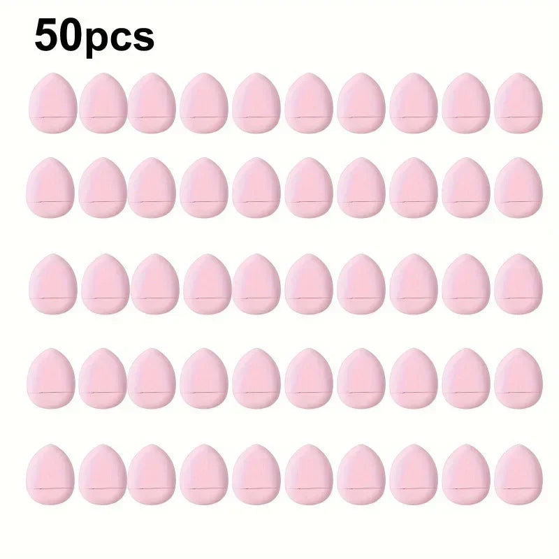 10 20 Mini Finger Puffs Soft Pink Multi-use Foundation Cream Powder Qme