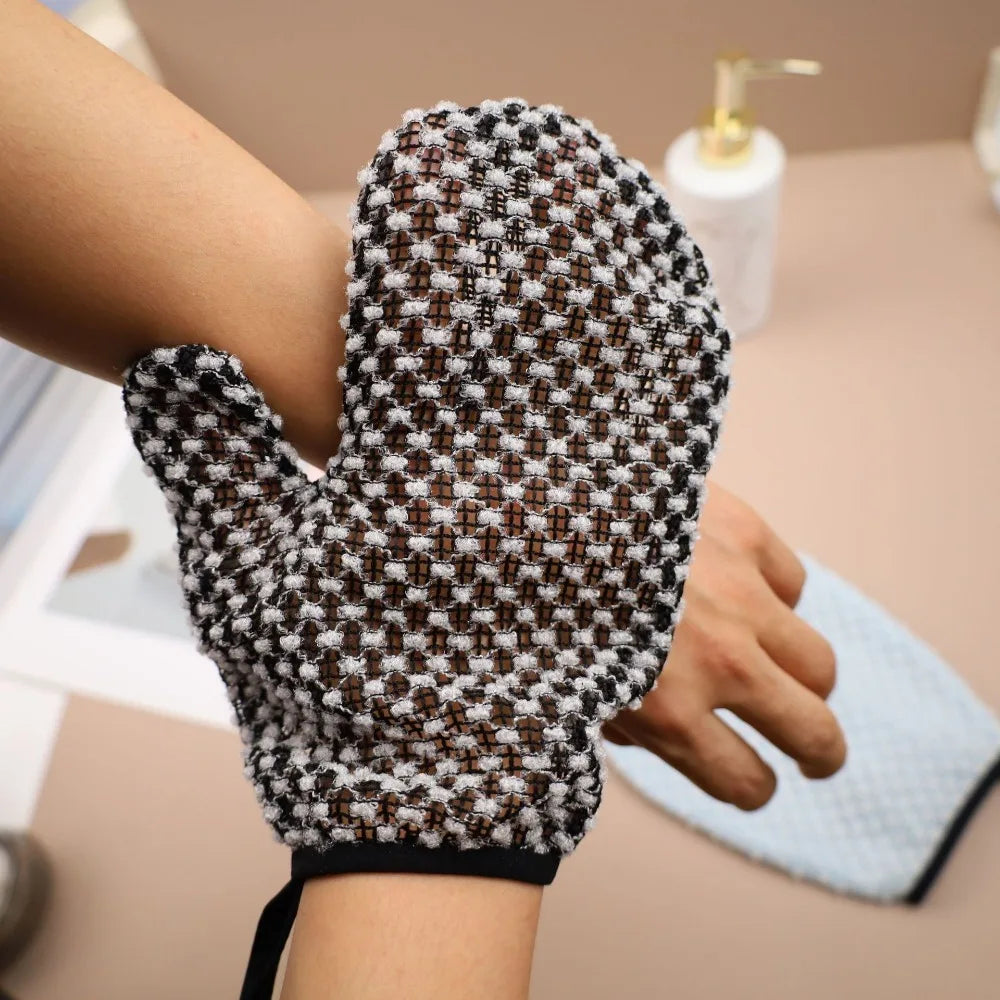 Soft Japanese Exfoliating Mitt Shower Glove Gentle Exfoliation Deep Qme