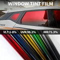 Gradient Window Tint Film Heat Insulation Car Window Shade Anti-UV Protection Automotive Insulfilm Tint Car Accessories Qme 50cmX3M-Golden