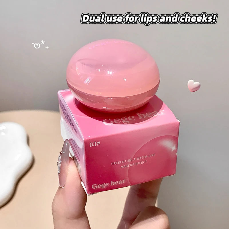 Gege Bear Dual-use Lip Jelly Glaze Blush Moisturizing Jam Gloss Honey Qme