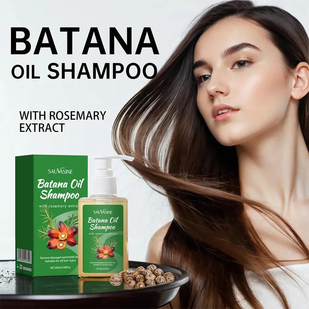 Batana Oil Shampoo Strengthens Hair Roots Repairs Damaged Hair Deeply Nourishment Smooth Hair Conditioner Qme