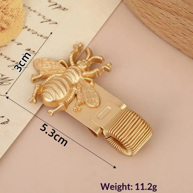 Retro Insect Design Metal Pen Clip Spring Loaded Sturdy Holder Work Qme B