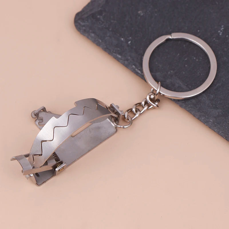 Stainless Steel Mini Clip Keychain Min Mouse Traps Temperament Qme