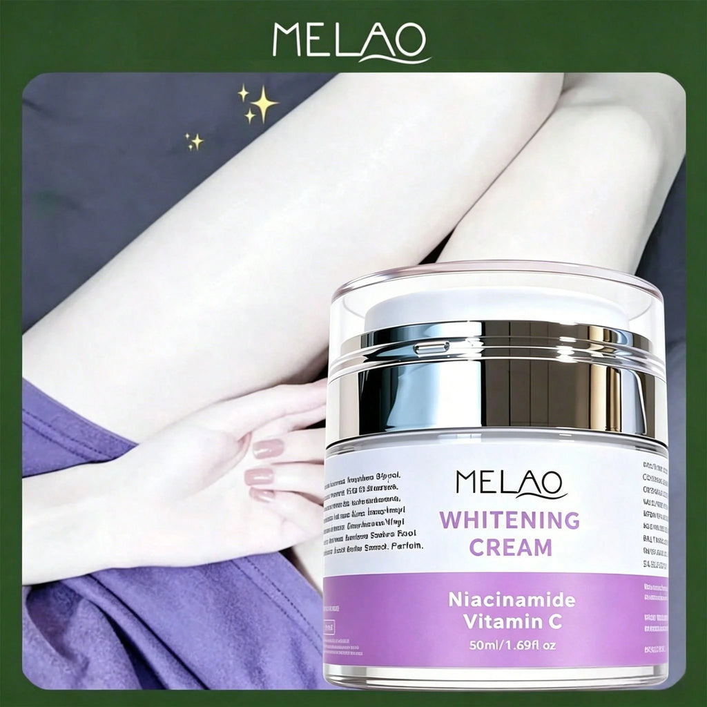 MELAO Whitening Cream with 2% Alpha Arbutin, Kojic Acid & Licorice Root Extract - Brightening Cream for Dark Spots Correction Qme MELAO-W134 50ml