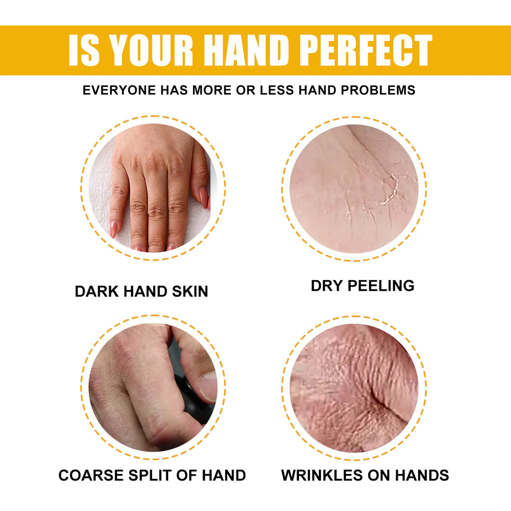 Milk Honey Hand Wax Brightening Moisturizing Repair Exfoliating Peel Off Mask Dead Skin Removal for Soft Smooth Hands Care Qme