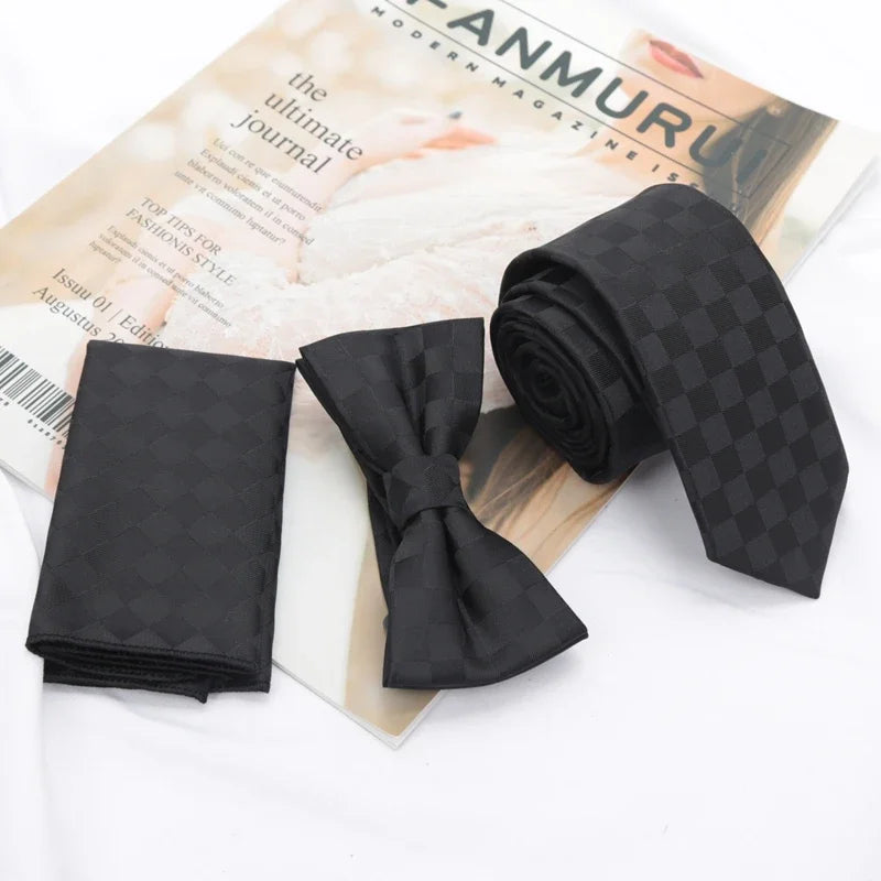 Paisley Men's Casual Bowtie Tie Skinny Polyester Necktie Pocket Qme A20 China Mainland