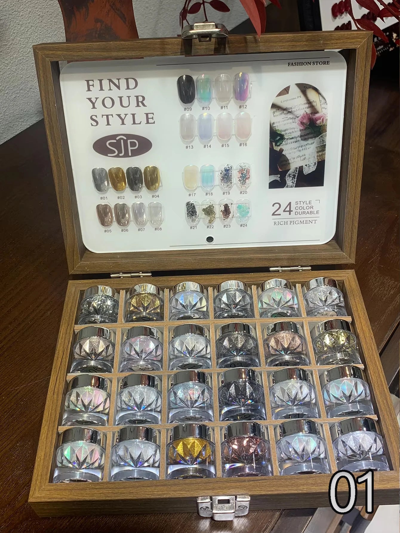 12 24 Aurora Chrome Powder Nai High-end Mirror Magic Storage Box Qme 01
