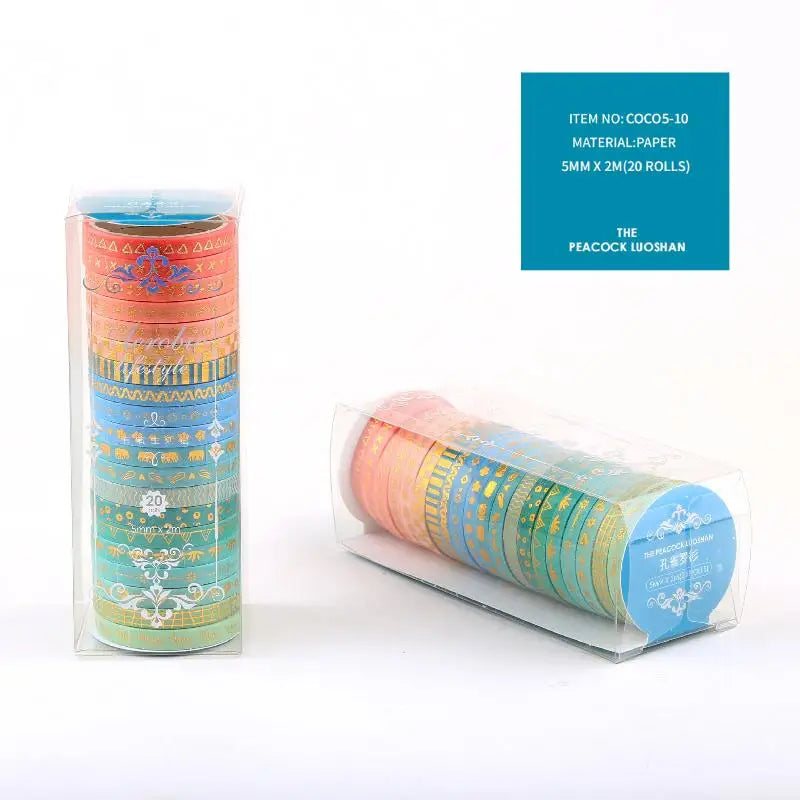Washi Tape Gold Foil Decorative Adhesive Scrapbooking Ribbons Diary Qme 10