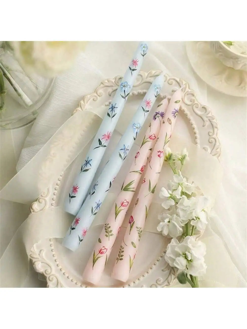 Box Printed Long Candle Christmas Winter Holiday Halloween Qme