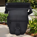 Cycling Leg Bag Tactical Thigh Multi-pocket EDC Outdoor Molle Waist Qme black