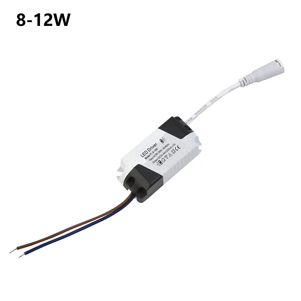 LED Panel Driver Constant Current 3W 6W 12W 18W 24W DC LED Power Supply Plastic AC 90-265V Home Improvement Qme 8-12W