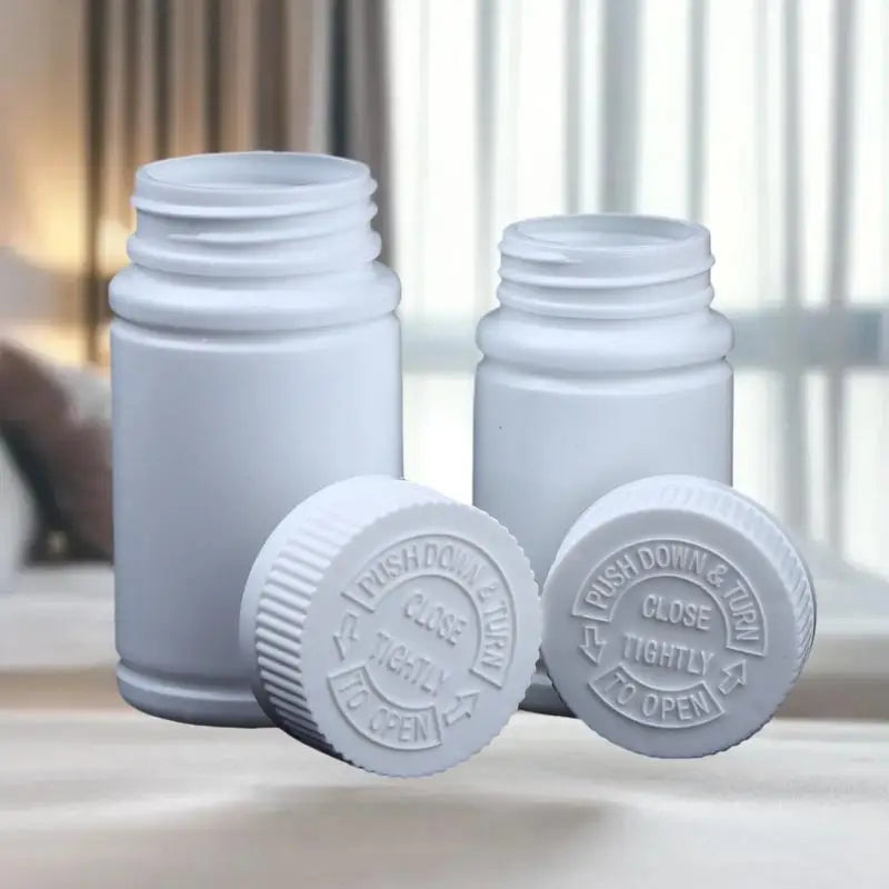 Solid Powder Portable Containers Plastic HDPE White Empty Seal Qme