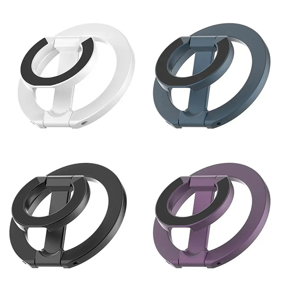 Double-sided Magnetic Phone Holder Double Sided Super Magnet Portable Folding Stand Ring Holder Desktop Bracket For All Phones Qme