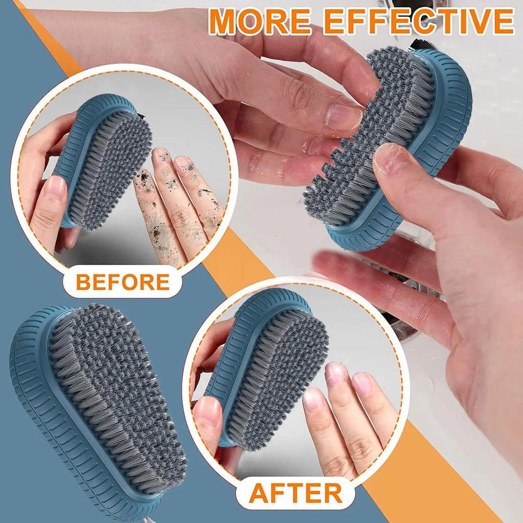 Heavy Duty Nail Brush Handle Cleaning Fingernail Manicure Tool Care Qme