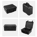 A02F-Portable Suitcase Thicken Plastic Hard Case Equipment Hardware Toolbox Large-Capacity Instrument Box With Sponge Qme Grey
