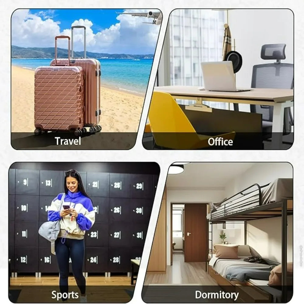 1pcs Zinc Alloy Safety Traveler Bag Password Lock Portable Mini Anti-theft Padlock Photography Bag Small Lock Travel Accessories Qme