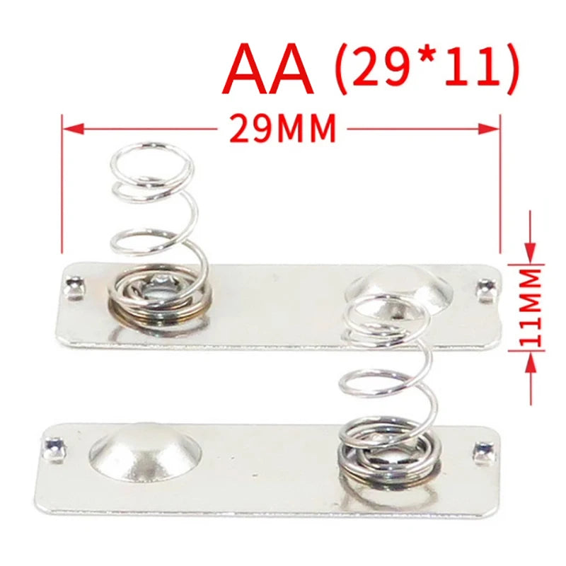 20 DIY Accessory AA AAA Battery Box Positive Negative Sheets Spring Qme AA 29X11MM