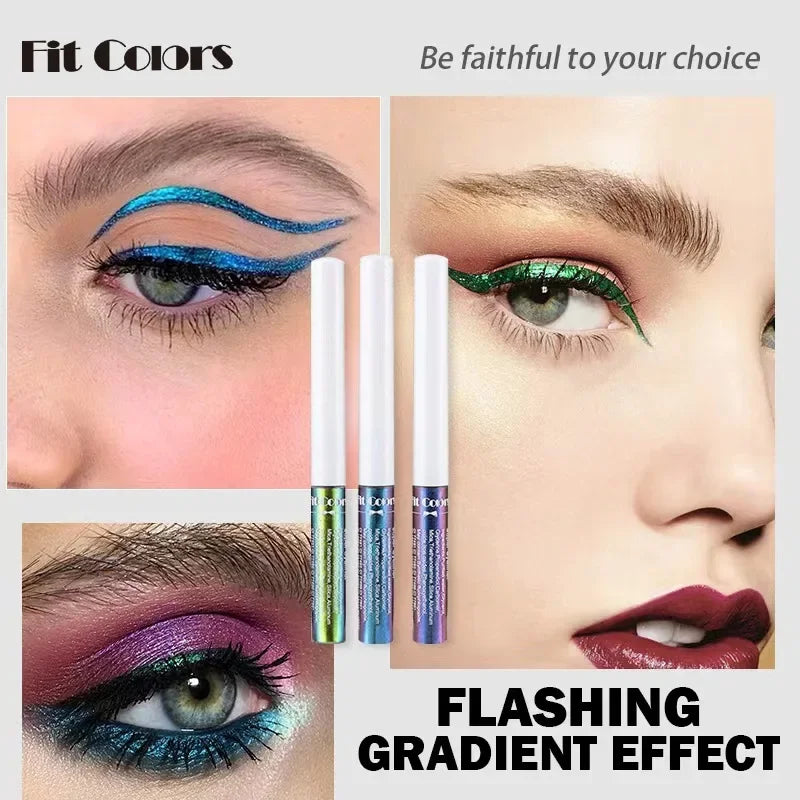 Chameleons Eyeliner Liquid Pearl Gloss Shiny Metallic Eyeshadow Liner Multi Chrome Color Aurora Eye Makeup Glitter Pigment Qme