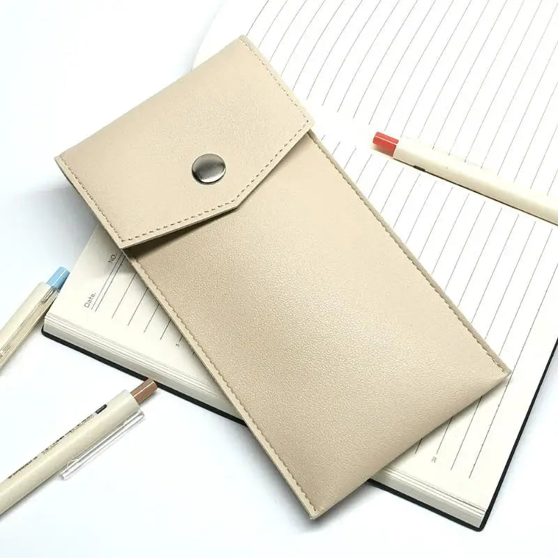 PU Leather Pencil Case Storage Bag Student Glasses Portable Qme A8