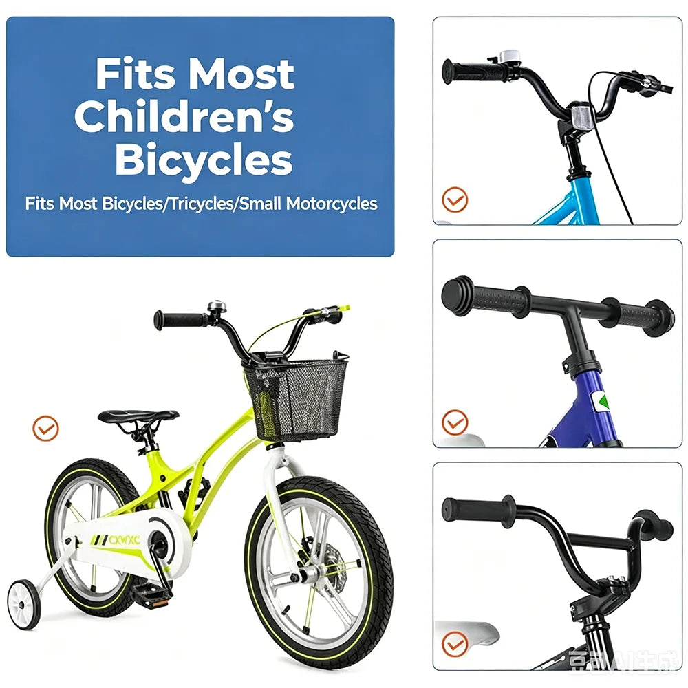 Large Capacity Metal Bike Basket Universal Detachable Front Bicycle Basket Hanging Kids Bicycle Accessories,Handlebar Basket Qme