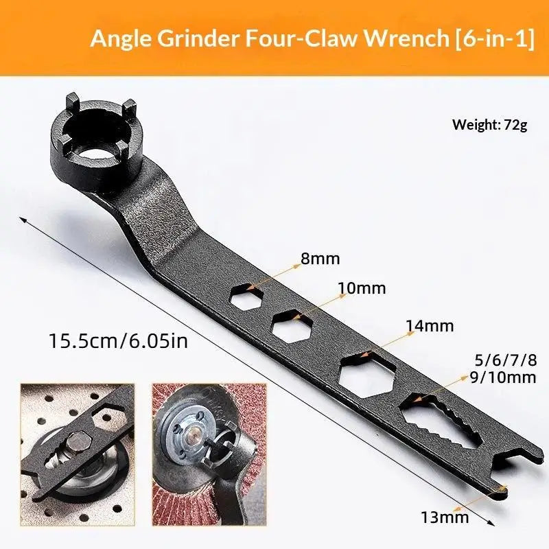 Multifunction Wrench Angle Grinder Four Claw Thickened Disassembly Qme