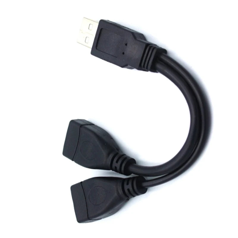 USB 2 0 Splitter Y Cable 1 Male Female Extension Cord Power Adapter Qme