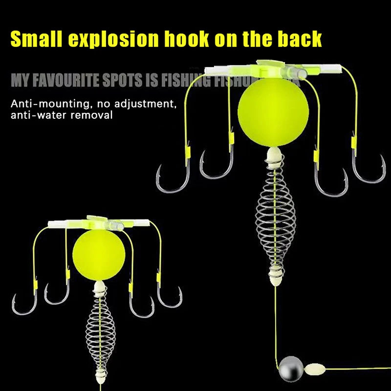 Fishing Bait Cage Tackle Anti Winding Float Line Group Feeder Sinker Qme