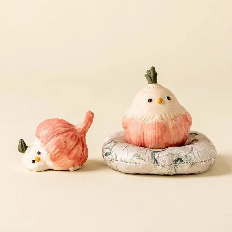 Home Decor Office Desktop Decoration Idea Festive Garlic Bird Tea Pet Qme