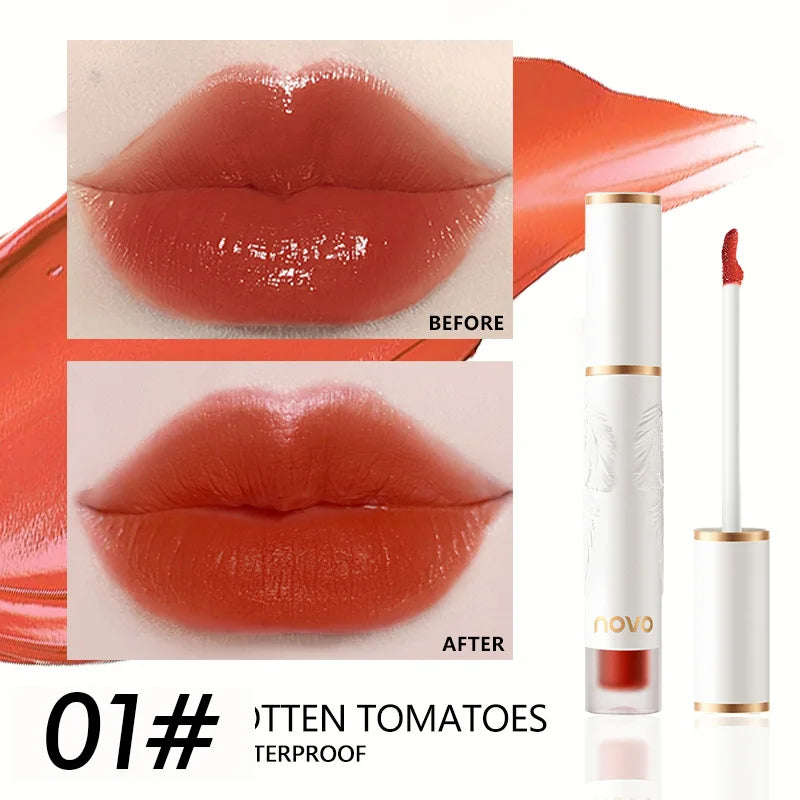 24h Long-lasting Matte Lip Glaze Waterproof Non Stick Cup Liquid Qme 01