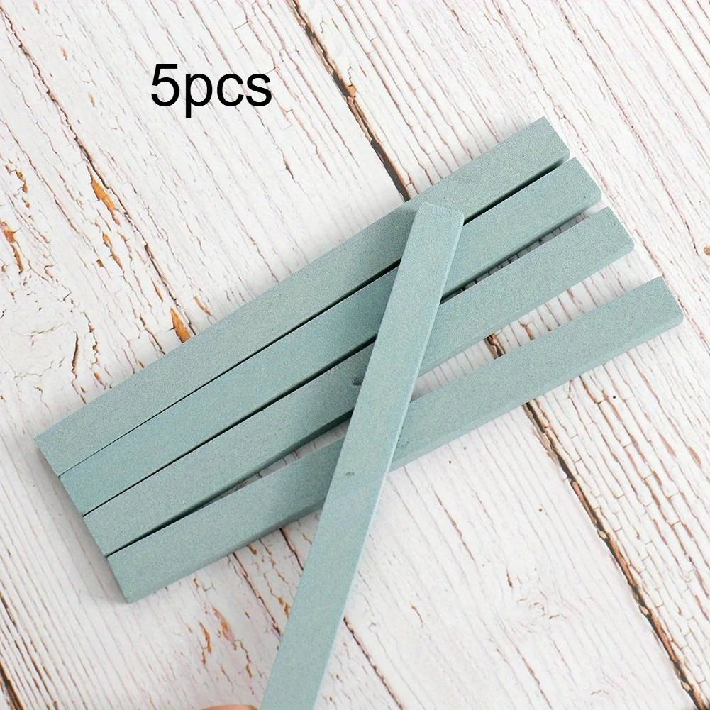 320 Grit Silicon Carbide Sharpening Stone Strip Mini Whetstone For Ceramic Pot Metal Knife Model Polishing Grinding Tool Qme 5pcs 15CM