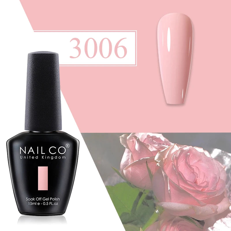 NAILCO Red Gel Nail Polish Wine Purple Semi Permanent Soak Off UV