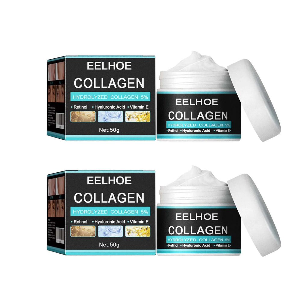 Collagen Creams For Men Smooth Wrinkle Firming Lifting Moisturizing Hyaluronic Acid Brightening Facial Cream Facial Skin Care Qme 2Pcs