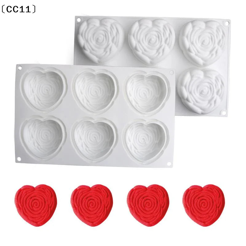 Rose Shape Silicone Cake Mold Mousse Pastry Valentine's Day Party Qme