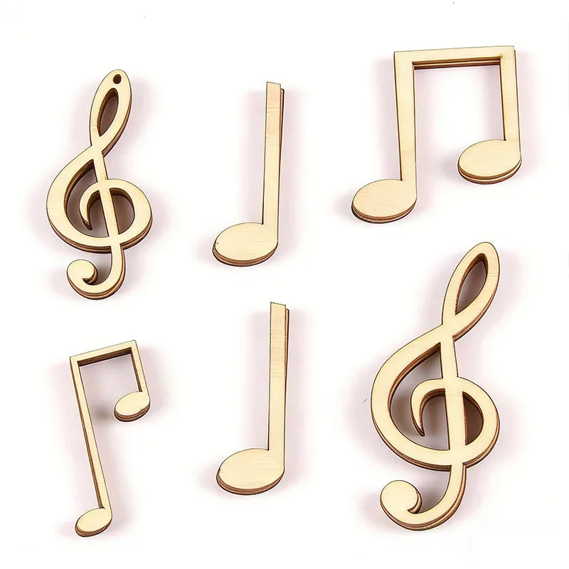 10pcs Wooden Crafts creativity Mixed note Pattern Scrapbooking Crafts wood decoration for Home Decoration m2139 Qme
