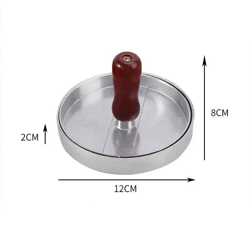 Burger Press Non-Stick Hamburger Patty Maker with Wax Paper Aluminum Burger Maker for Kitchen BBQ Grill Qme