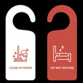Do Not Disturb Door Sign Hanging Shop Pendant Room Cleaning Qme Red