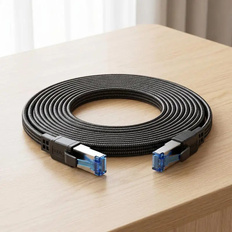 Internet Router Smart TV Server Patch Cord Cat8 Ethernet Cable 40Gbps Qme