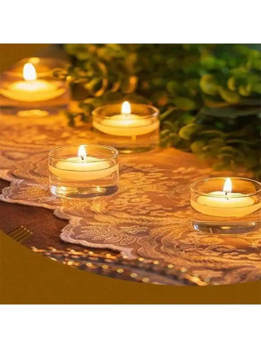 White Floating Candles Water Centerpiece Wedding Hotel Restaurant Qme