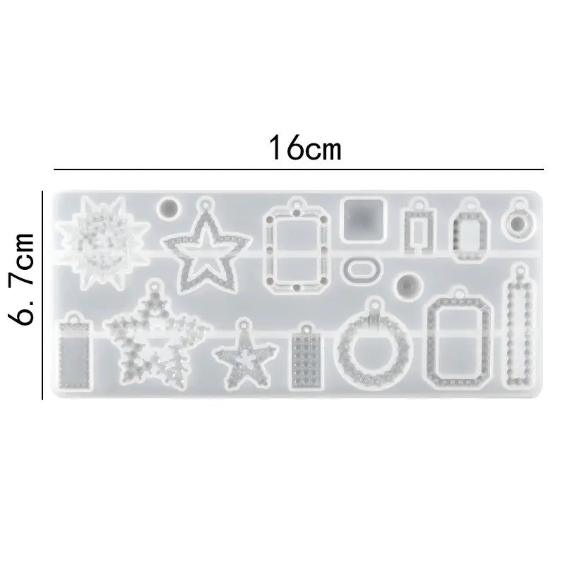 30 Styles Silicone Earring Pendant Silicone Resin Molds Jewelry Making Casting Mold for DIY UV Resin Epoxy Charms Craft Handmade Qme Style 27